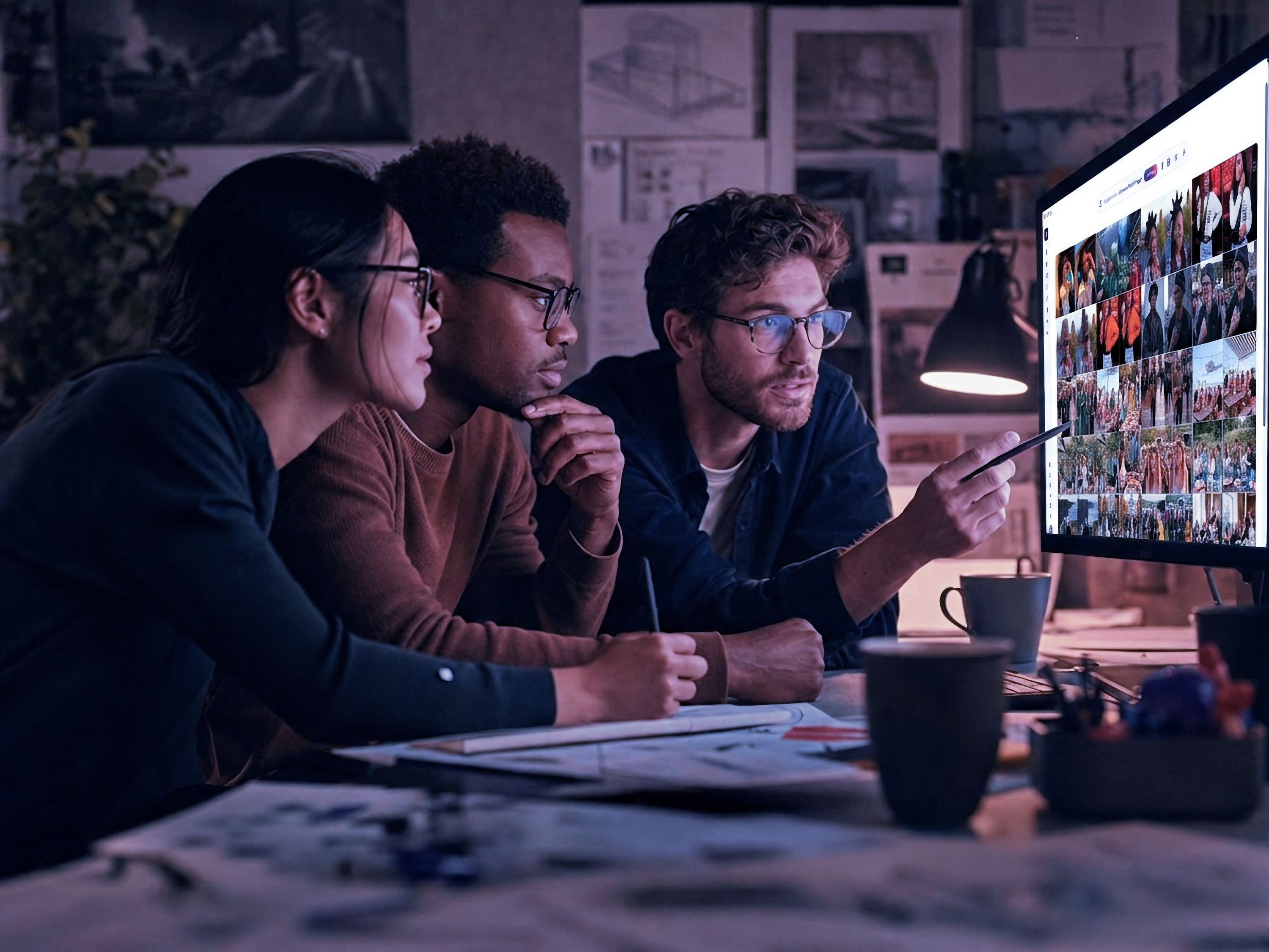 A focused creator working with deep brand context