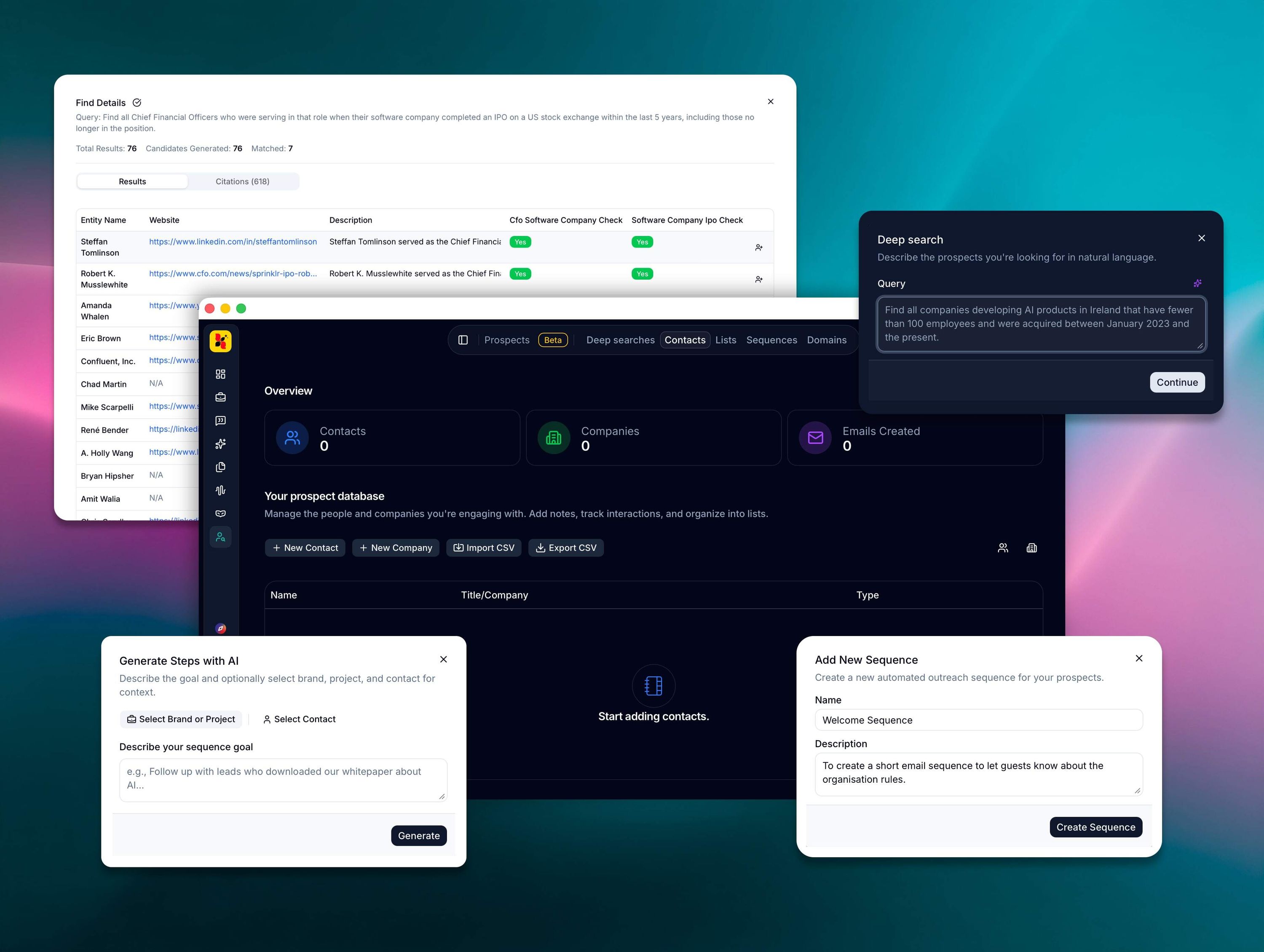 Grow — prospecting and analytics in Euryka