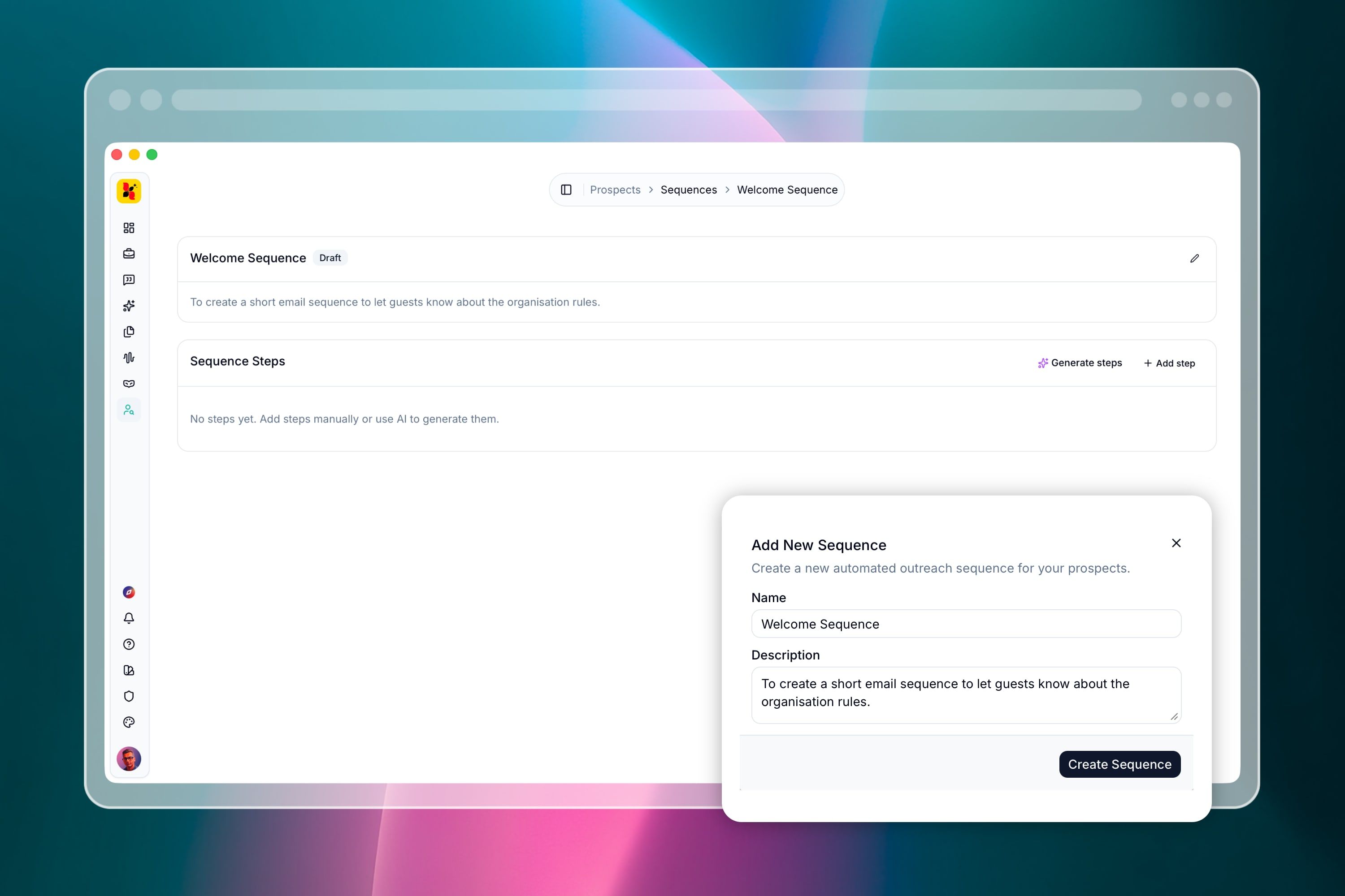 Hyper-personalised sequences — AI-crafted outreach messaging tailored to each prospect using Brand Hub voice